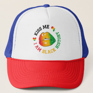 Gorra De Camionero Bésame soy el mes de la historia negra afroamerica