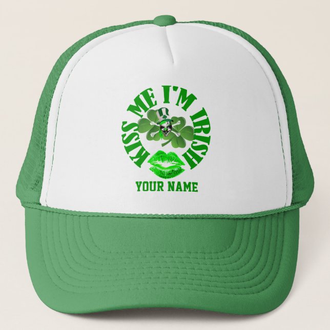 Gorra De Camionero Bésame, soy irlandés (Anverso)