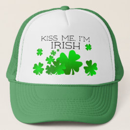 Gorra De Camionero Bésame, soy irlandés, Día de San Patricio
