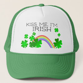 Gorra De Camionero Bésame, soy irlandés, Día de San Patricio