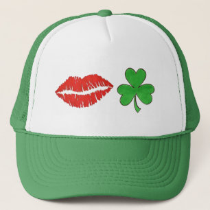 Gorra De Camionero Bésame Soy los labios irlandeses Shamrock St.