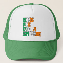 Gorra De Camionero Bésame soy un Leprechaun
