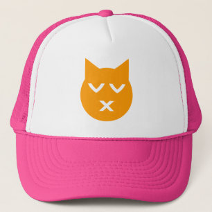 Gorra De Camionero Besándose con gato de Emoji de ojos cerrados