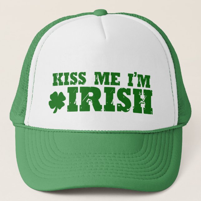 Gorra De Camionero Béseme el irlandés Im (Anverso)