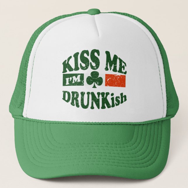 Gorra De Camionero Béseme Im Drunkish (Anverso)