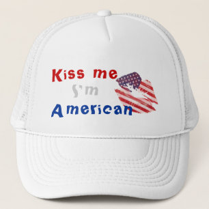Gorra De Camionero Béseme que soy americano