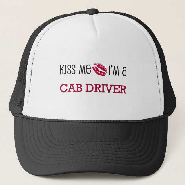 Gorra De Camionero Béseme que soy CONDUCTOR de TAXI (Anverso)