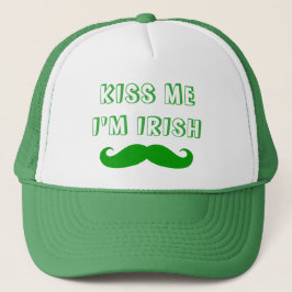 Gorra De Camionero Béseme que soy día verde irlandés del St Patricks