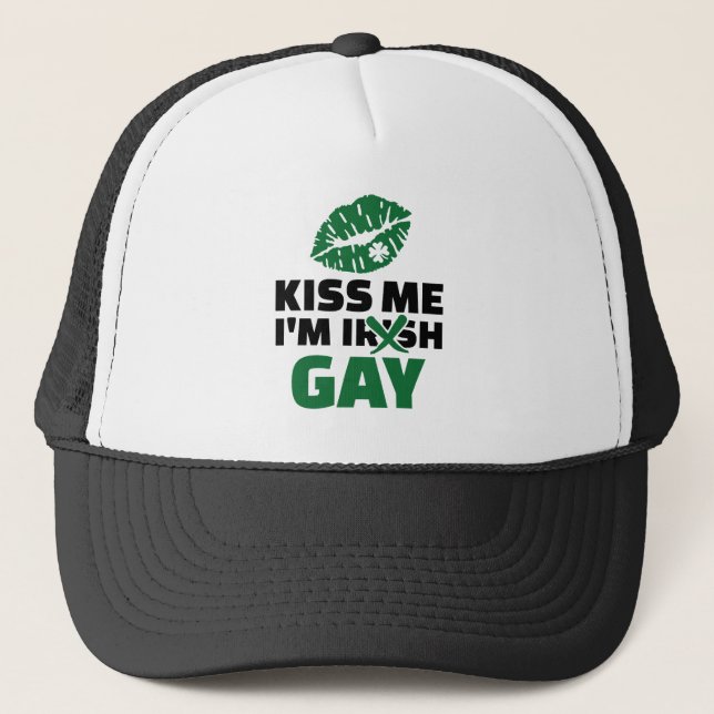 Gorra De Camionero Béseme que soy gay (Anverso)