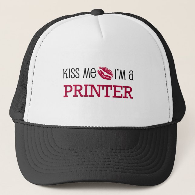 Gorra De Camionero Béseme que soy IMPRESORA (Anverso)