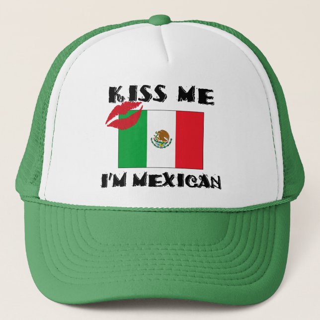 Gorra De Camionero Béseme que soy mexicano (Anverso)
