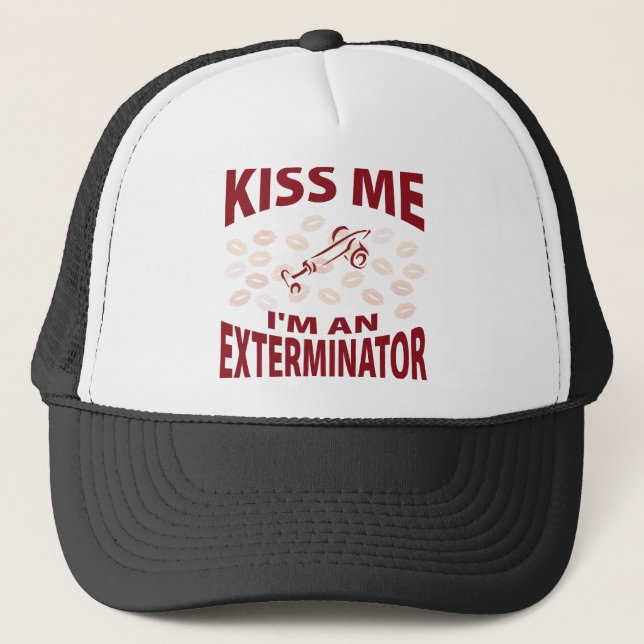 Gorra De Camionero Béseme que soy un Exterminator (Anverso)