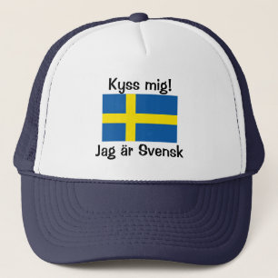 Gorra De Camionero ¡Béseme! Soy sueco