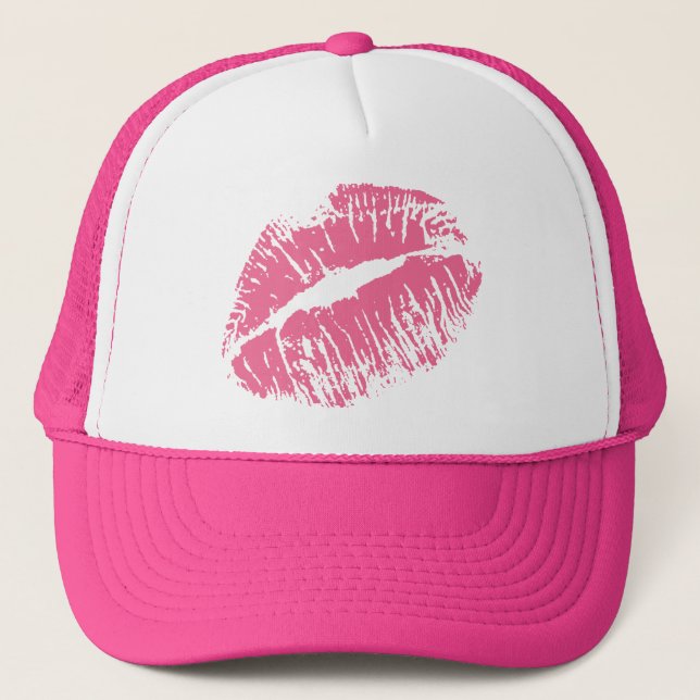 Gorra De Camionero Beso rosa (Anverso)