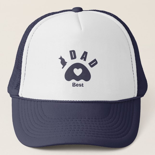 Gorra De Camionero Best cat dad paw (Anverso)