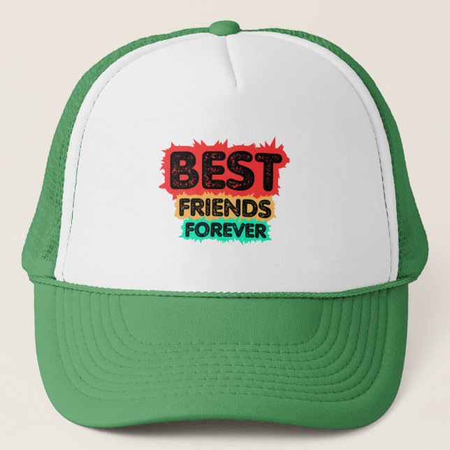 GORRA DE CAMIONERO BEST FRIENDS FOREVER RETRO FRIENDS, FRIENDSHIP (Anverso)