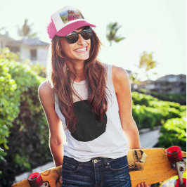 Gorra De Camionero Besties Cute Foto Cardíaca Caliente Rosa