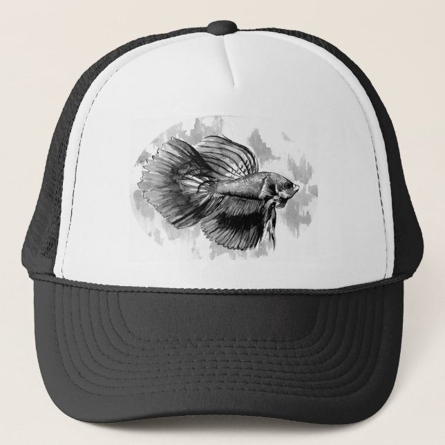 Gorra De Camionero Betta Fish Trucker Cap (Anverso)
