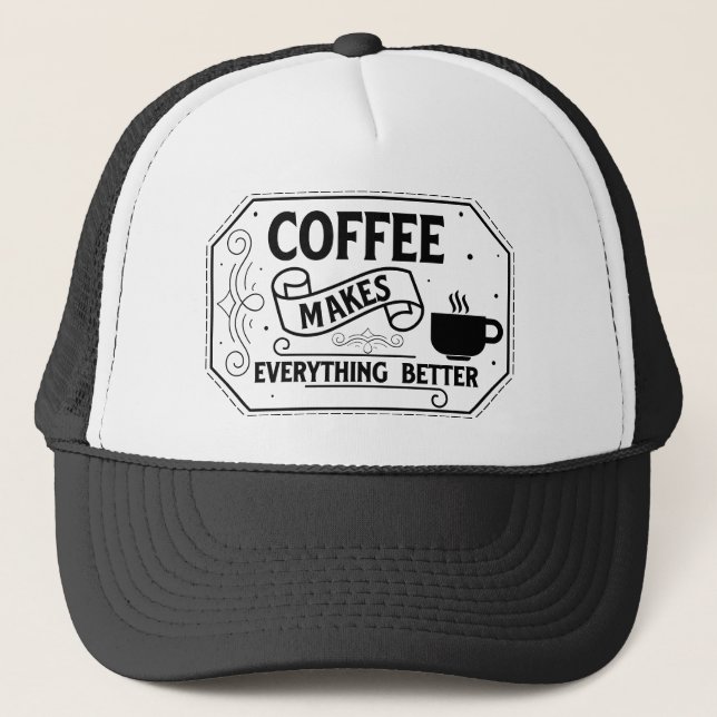 Gorra De Camionero better coffee  employee word art  (Anverso)