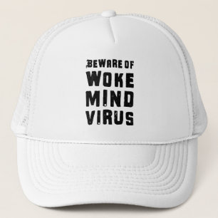 Gorra De Camionero Beware of Woke Mind Virus Custom Colors Funny Meme