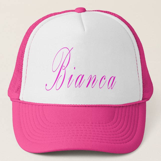 Gorra De Camionero Bianca Girls Name Logo, (Anverso)