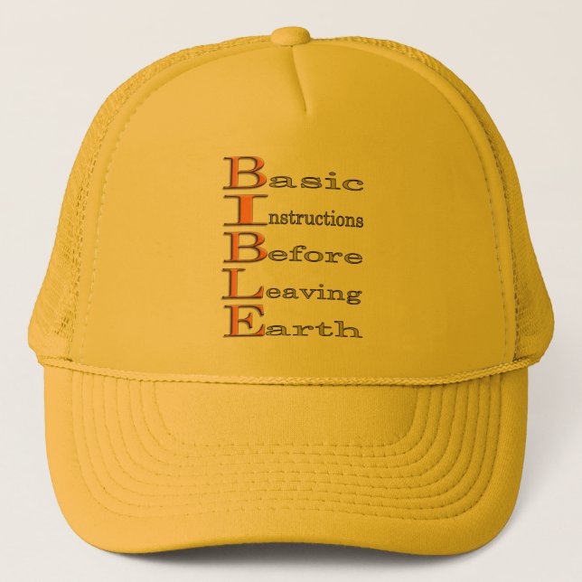 Gorra De Camionero Biblia - Instrucciones básicas (Anverso)
