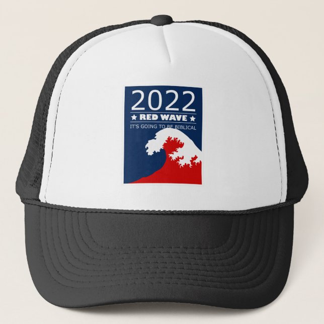 Gorra De Camionero Biblical Midterms 2022 Red Wave (Anverso)