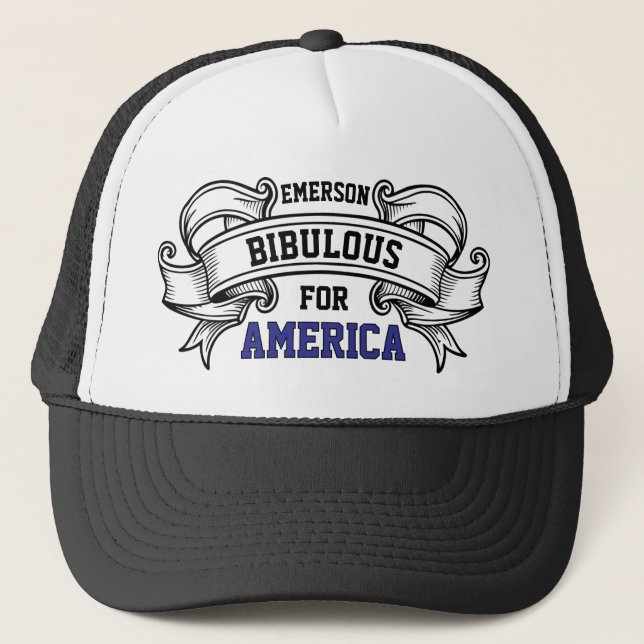 Gorra De Camionero Bibulous para America™ Trucker Hat (Personalizar I (Anverso)
