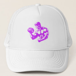 Gorra De Camionero Bicep Curl Minimalist Gym - Purple Fitness Design