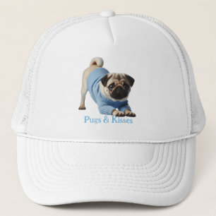 Gorra De Camionero Bichos y besos: Adorable diseño con tema de pug