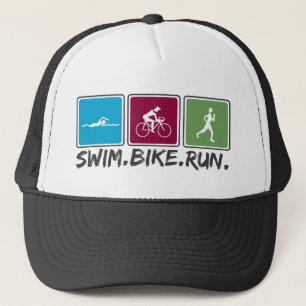 Gorra De Camionero bici de la nadada funcionada con (triathlon)