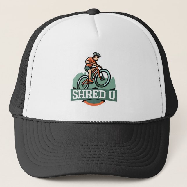 Gorra De Camionero Bicicleta de montaña de la Universidad Shred (Anverso)