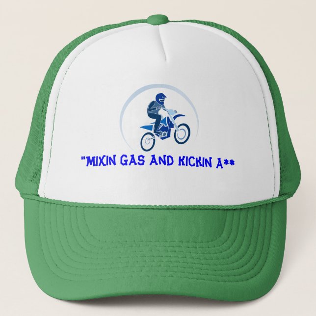 Gorra De Camionero Bicicleta de vectores Dirt Biker (Anverso)