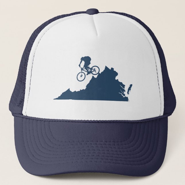 Gorra De Camionero Bicicleta en las montañas de Virginia (Anverso)