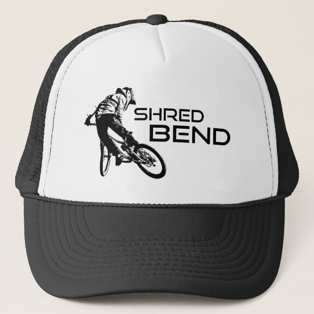Gorra De Camionero Bicicleta Shred Bend Oregon Mountain (Anverso)
