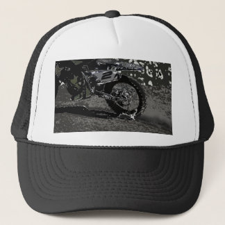 Gorra De Camionero Bicicleta sucia (blanco y negro)