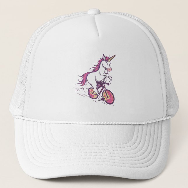 GORRA DE CAMIONERO BICICLETA UNICORN RIDING (Anverso)