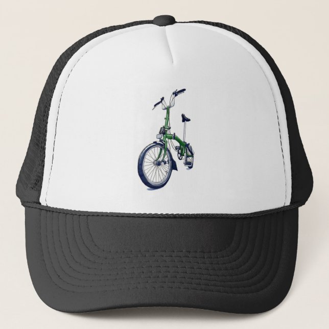 Gorra De Camionero Bicicleta verde de Brompton (Anverso)