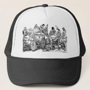 Gorra De Camionero Bicyclists de Calavera circa último 1800's México