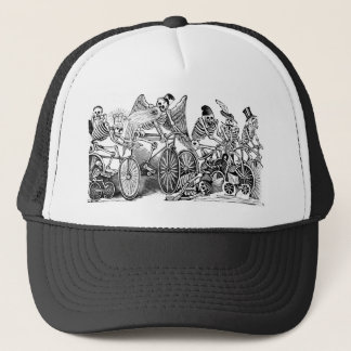 Gorra De Camionero Bicyclists de Calavera circa último 1800's México