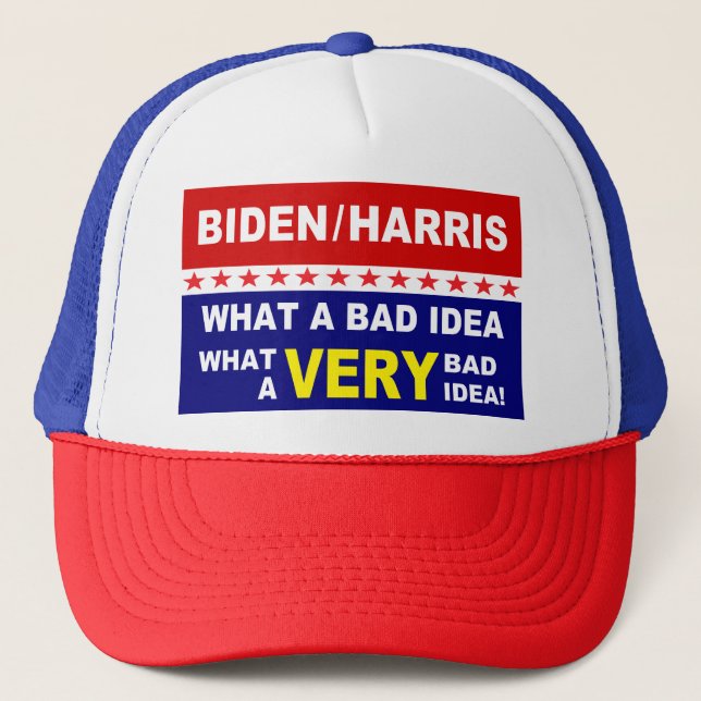 Gorra De Camionero Biden Harris 2020 qué mala idea (Anverso)