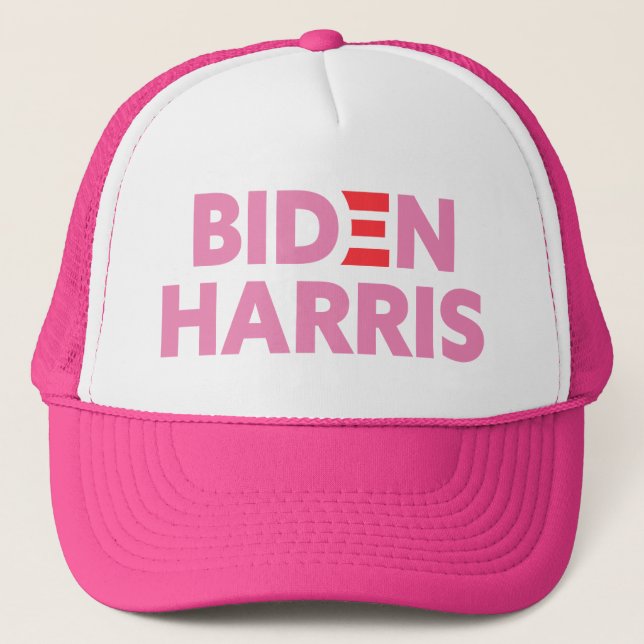 Gorra De Camionero Biden / Harris Pink Red White (Anverso)
