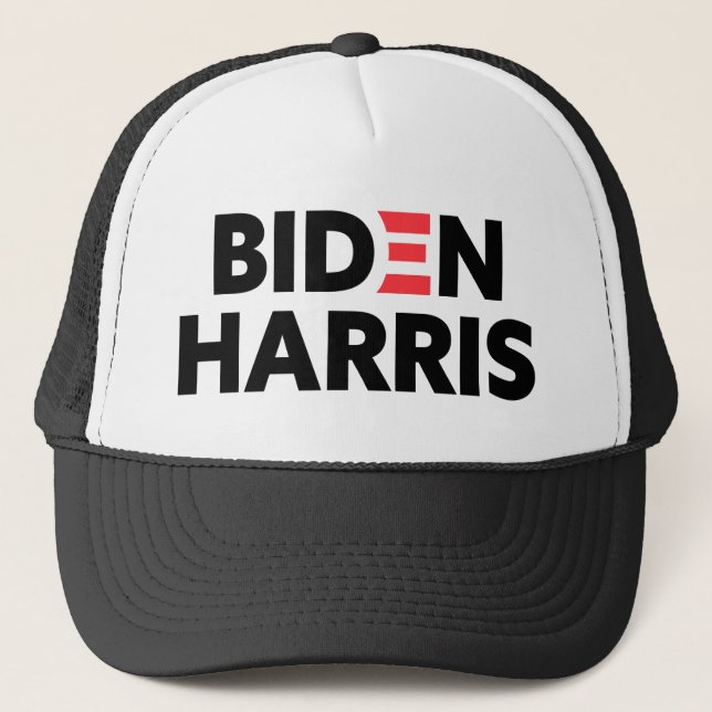 Gorra De Camionero Biden / Harris Red Black White (Anverso)