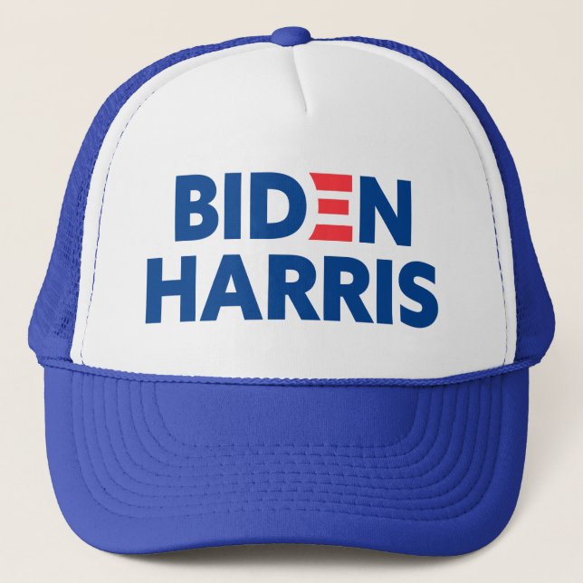 Gorra De Camionero Biden / Harris White y Blue (Anverso)