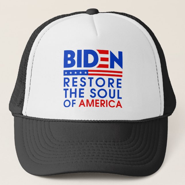 Gorra De Camionero Biden Restaura El Alma De América (Anverso)