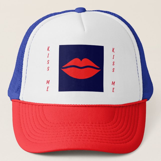 GORRA DE CAMIONERO BIEN, BLANCO Y AZUL. (Anverso)