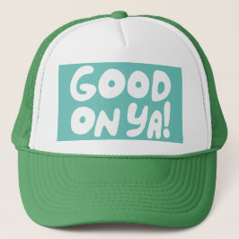 Gorra De Camionero ¡BIEN! Cuto colorido Handletter Aussie