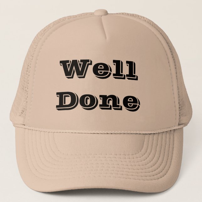 Gorra De Camionero Bien hecho en un caqui (Anverso)