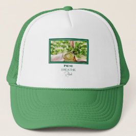 Gorra De Camionero Bienestar y autocuidado en verde menta