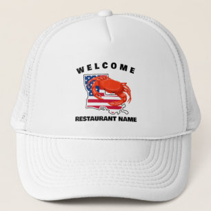 Gorra De Camionero Bienvenida moderna Cangrejo Rojo Louisiana persona